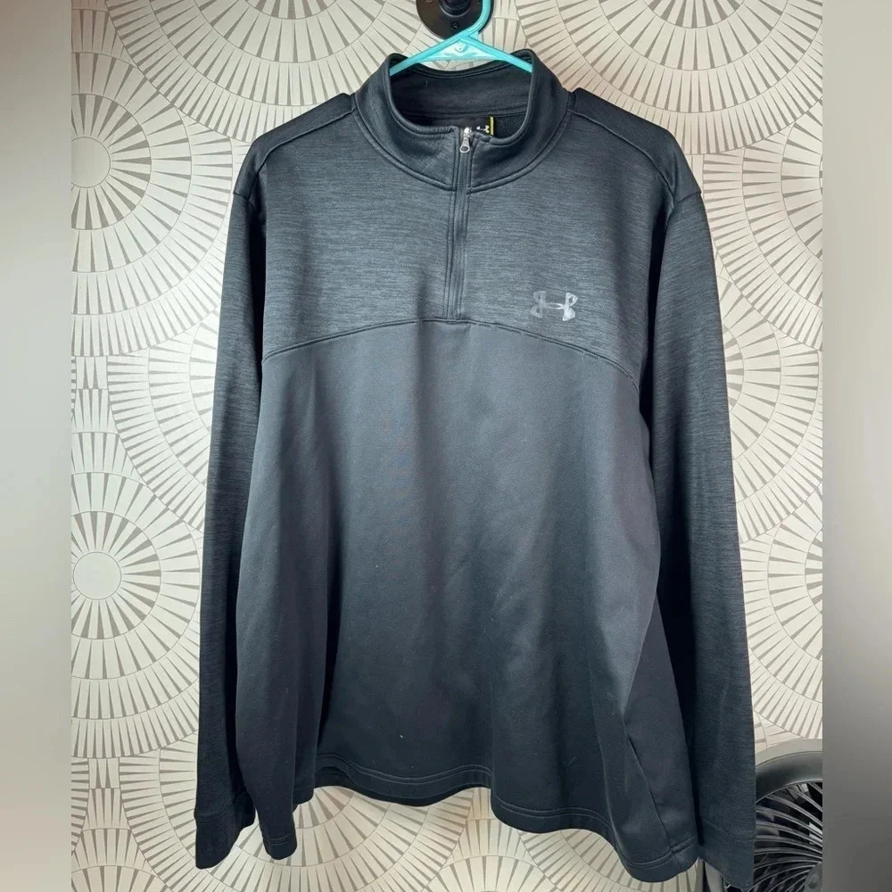 Under ARMOUR Men’s Black Quarter Zip Shirt 2XL Loose Fit‎